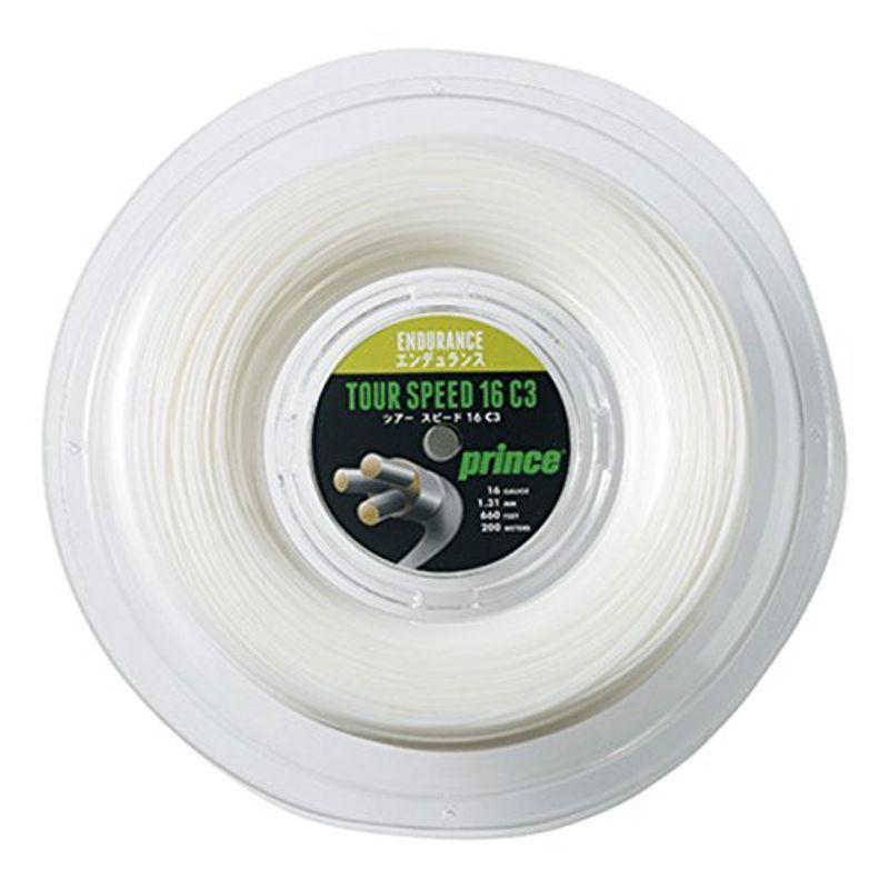 Prince(プリンス) テニス ストリングス ツアースピード 16ゲージ 200mリール ホワイト 7JJ008