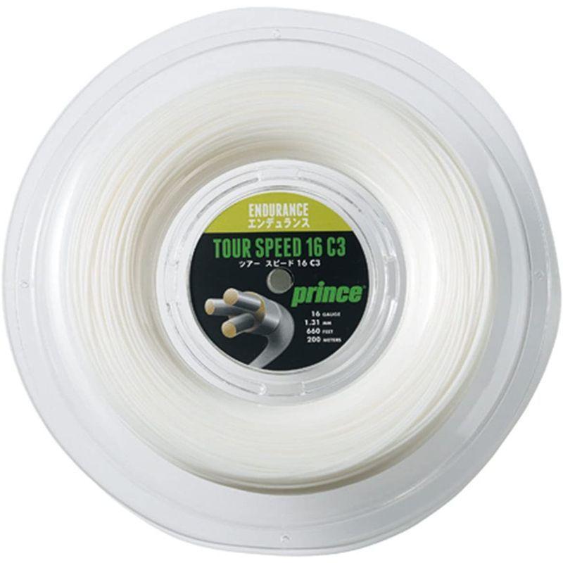 Prince(プリンス) テニス ストリングス ツアースピード 16ゲージ 200mリール ホワイト 7JJ008 