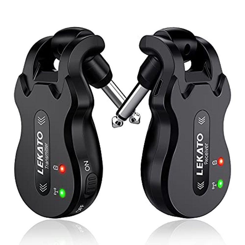 LEKATO ギターワイヤレスシステム 送受信機 ブラックチップ ギターに直接プラグ・イン エレキギターアンプ ケーブル不要 エレキギター オールラウンドマルチツール ST-40 同梱B 名入れできます(別料金)