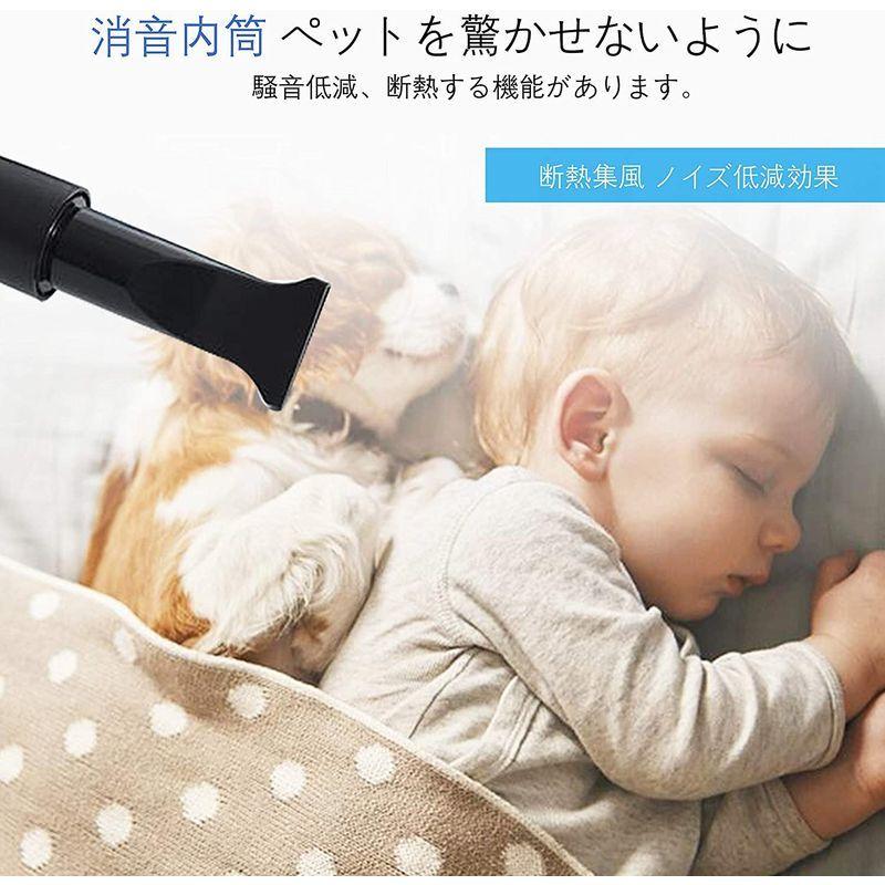 NEWTRY ペットドライヤー ペットヘアードライヤー ブロワー 無段階速度制御 送風機 3つのノズル付き 風速、温度調整可能 強いブロー力 強いブロー力