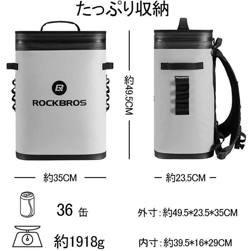 ROCKBROS(ロックブロス)クーラーボックス 保冷バッグ リュック型 ソフトクーラー 高保冷力 大容量 軽量 防水 キャンプ 釣り 花火 釣り 花火
