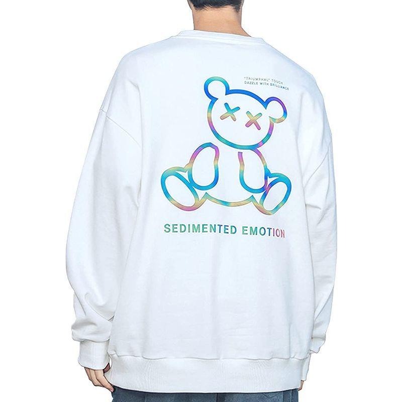 専門店では 秋 春 快適 柔らかい 軽い ファッション クマロゴ ゆったり 丸首 秋服 長袖 メンズ トレーナー 冬 可愛い 人気 おしゃれ 綿 薄手 半袖 Www We Job Com