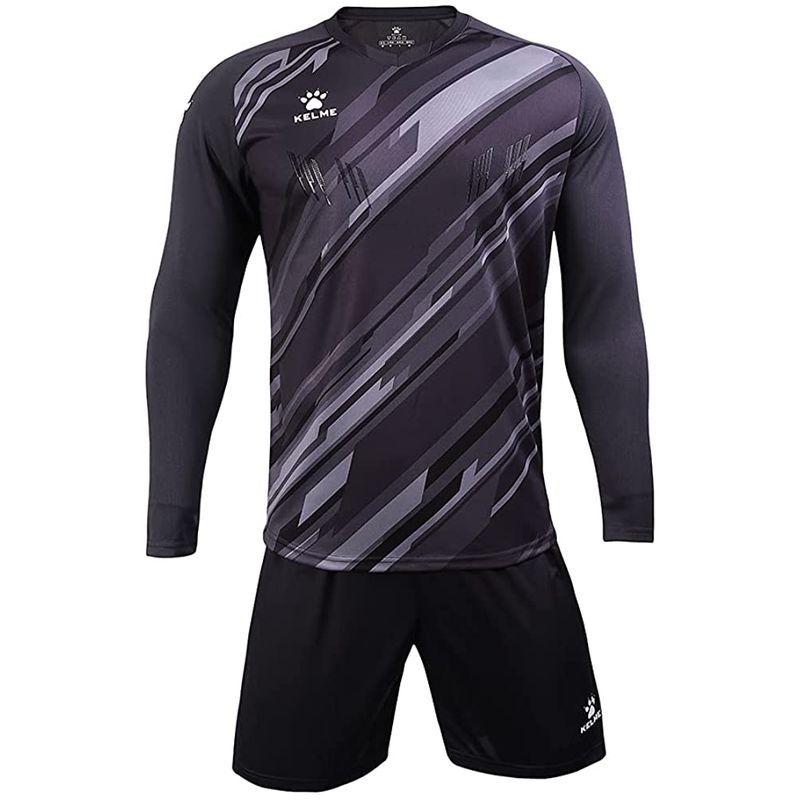 ケルメKELME キーパーウェア メンズ 上下セット 長袖 キーパーシャツ&パンツ サッカーゴールキーパー練習着 (ブラック, M)|slpulp|03