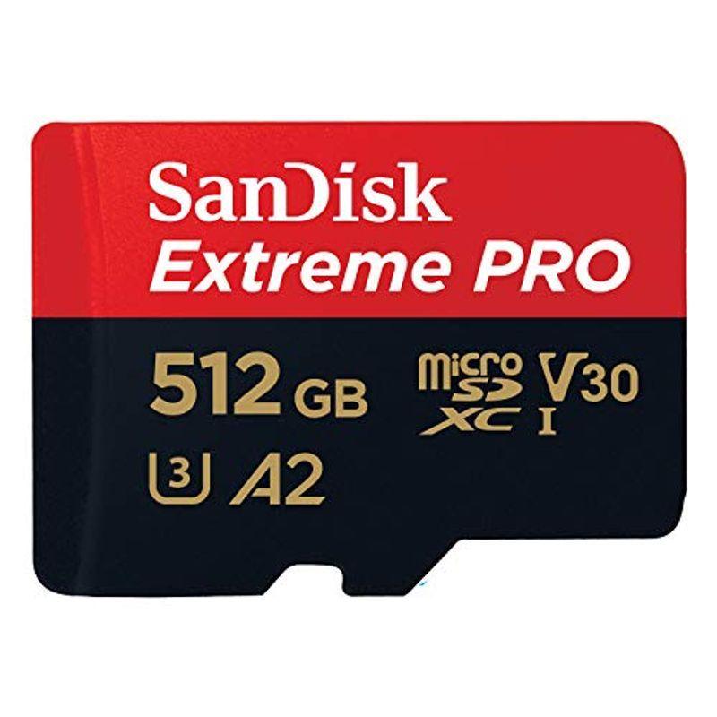 マイクロSD 512GB サンディスク Extreme PRO microSDXC A2 SDSQXCZ-512G 海外パッケージ品