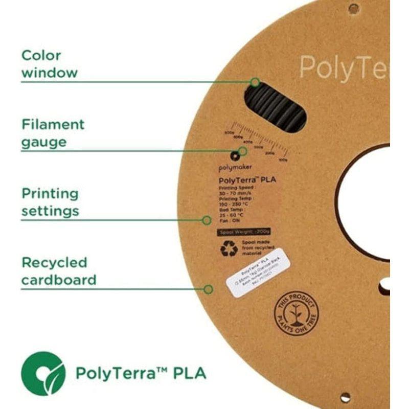 Polymaker 3Dプリンタ?用フィラメント PolyTerra PLA 1.75mm径 1000g (Charcoal Black)  :20211119224243-00640:MMKSHOP - 通販 - Yahoo!ショッピング