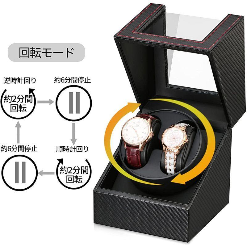 EUNOMIAワインディングマシーン（2本巻き） ウォッチワインダー 自動巻き時計ワインディングマシーン 日本製 マブチモーター 設計 新型｜slpulp｜07
