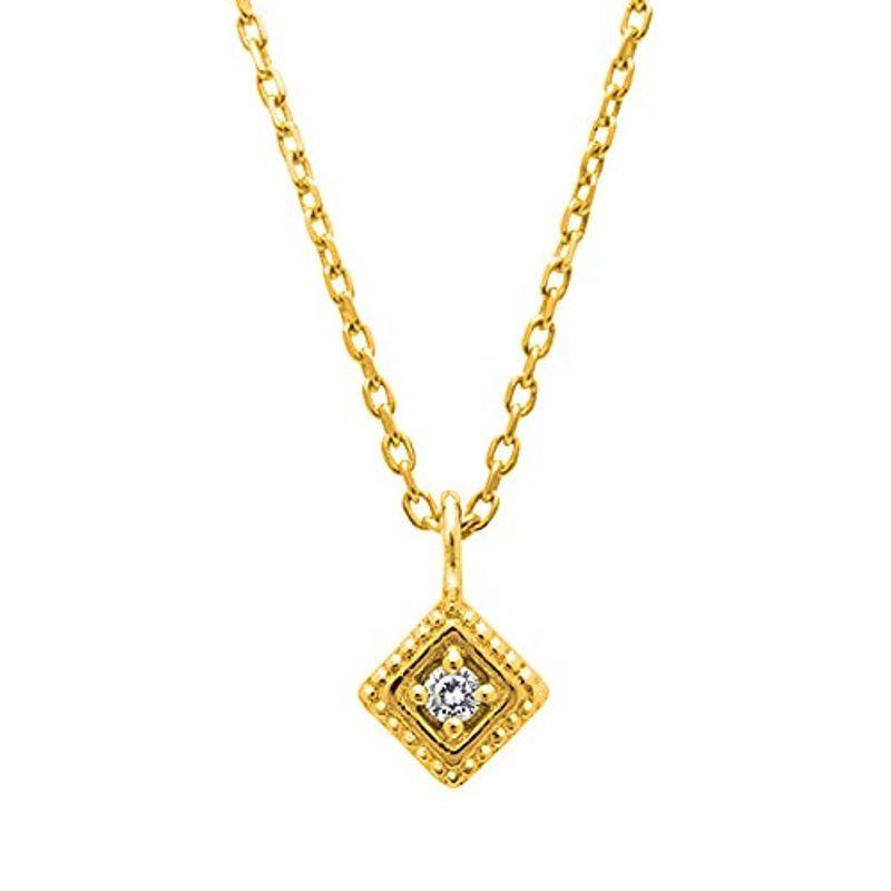 高い素材 ネックレス ダイヤモンド ベビー Matthewmark ダイヤ ギフトBOX付き イタリア製chain あずきチェーン ゴールド(K18) ネックレス、ペンダント