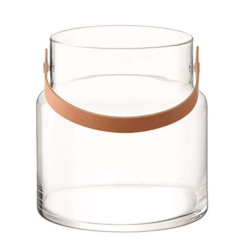 LSA(エルエスエー) フラワーベース(花器) レザーハンドル付き クリア 高さ35.5cm UTILITY(ユーティリティー) G1293