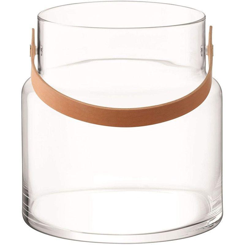 LSA(エルエスエー) フラワーベース(花器) レザーハンドル付き クリア 高さ35.5cm UTILITY(ユーティリティー) G1293 クリア サイズ