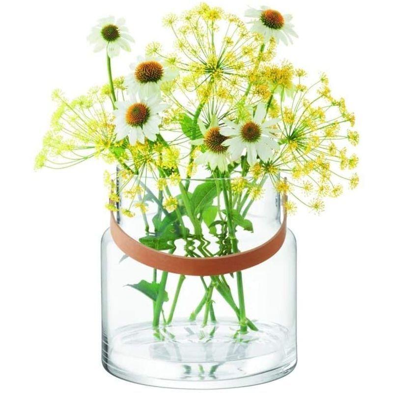 LSA(エルエスエー) フラワーベース(花器) レザーハンドル付き クリア 高さ35.5cm UTILITY(ユーティリティー) G1293 クリア サイズ