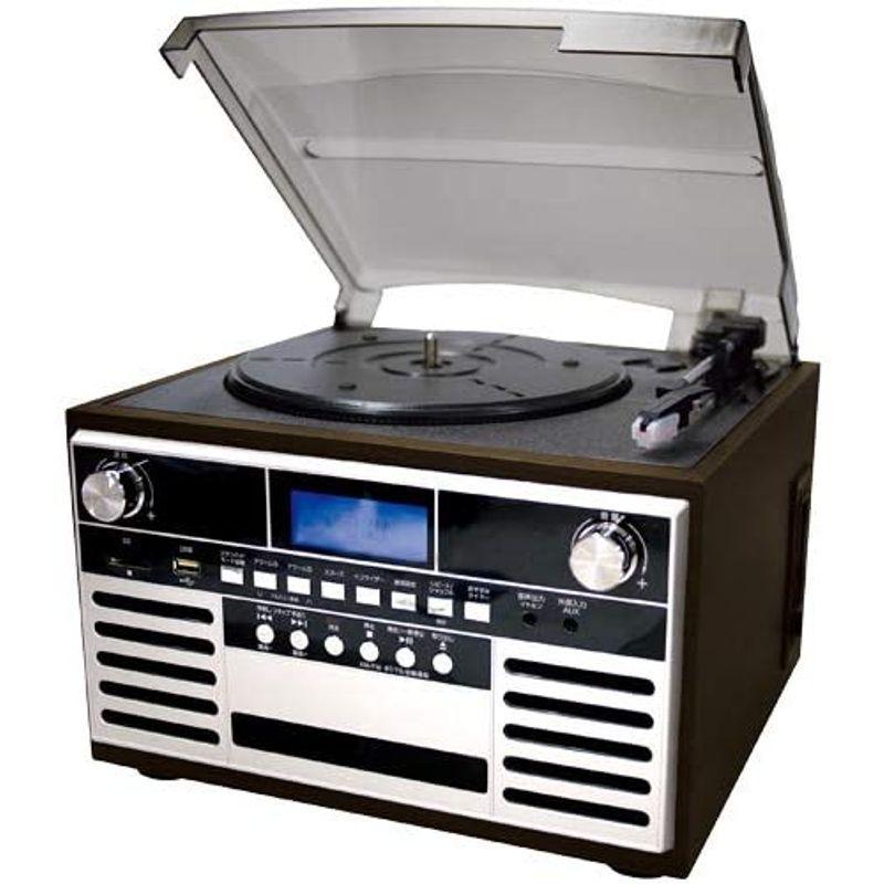 FUZE Bluetooth搭載多機能レコードプレーヤー CLS60 レコード(EP/LP) CD AM/ワイドFM カセットテープ SD/ 