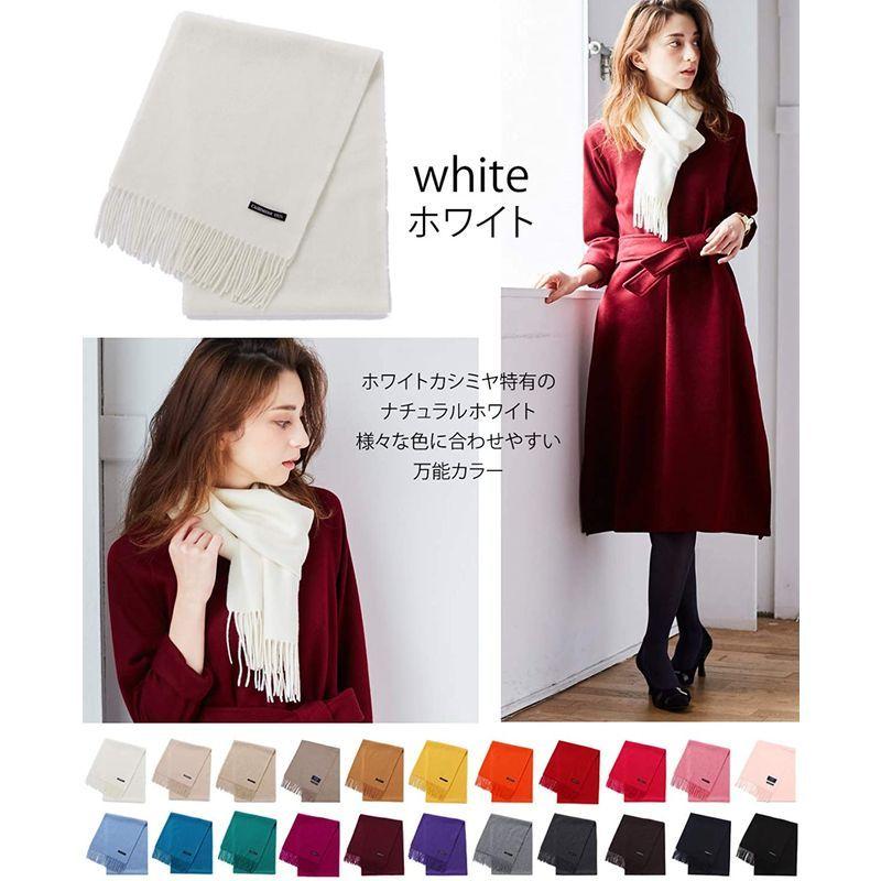世界的に有名な カシミヤ ピュア バイヤー Buyer 100 ホワイト Ft30l 大判 厚手 無地 レディースカシミア 全色メンズ マフラー マフラー Labfuturo Cos Ufrj Br