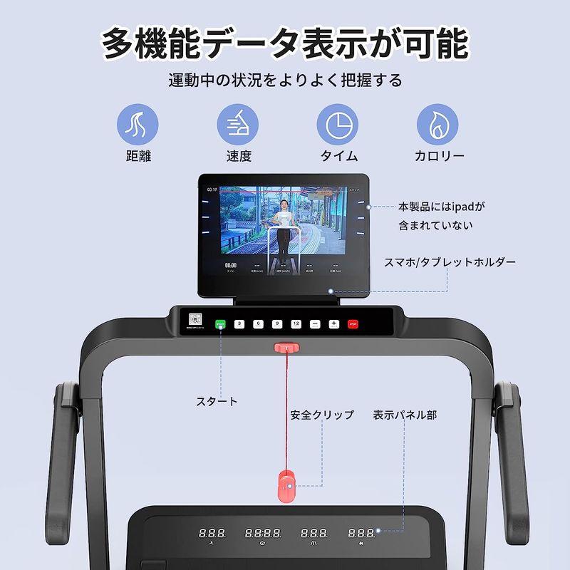 [即日発送] ランニングマシン MERACH（メリック）ルームランナー アプリ連動 多機能 ウォーキングマシン 時速1-12km 広幅走行面 静音 電動ル 【CE5636294012】(20399円)