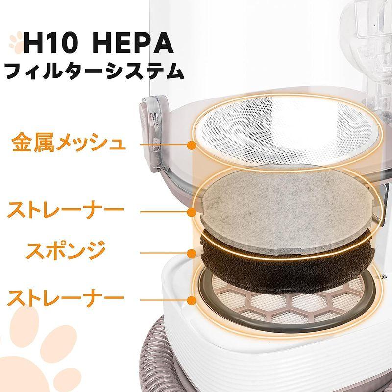  ZOING 3.2L大容量 ペット用バリカン ペットグルーミングセット 1台5役犬猫美容器キット 抜け毛を自動吸引 吸引力三段階調整 大容量