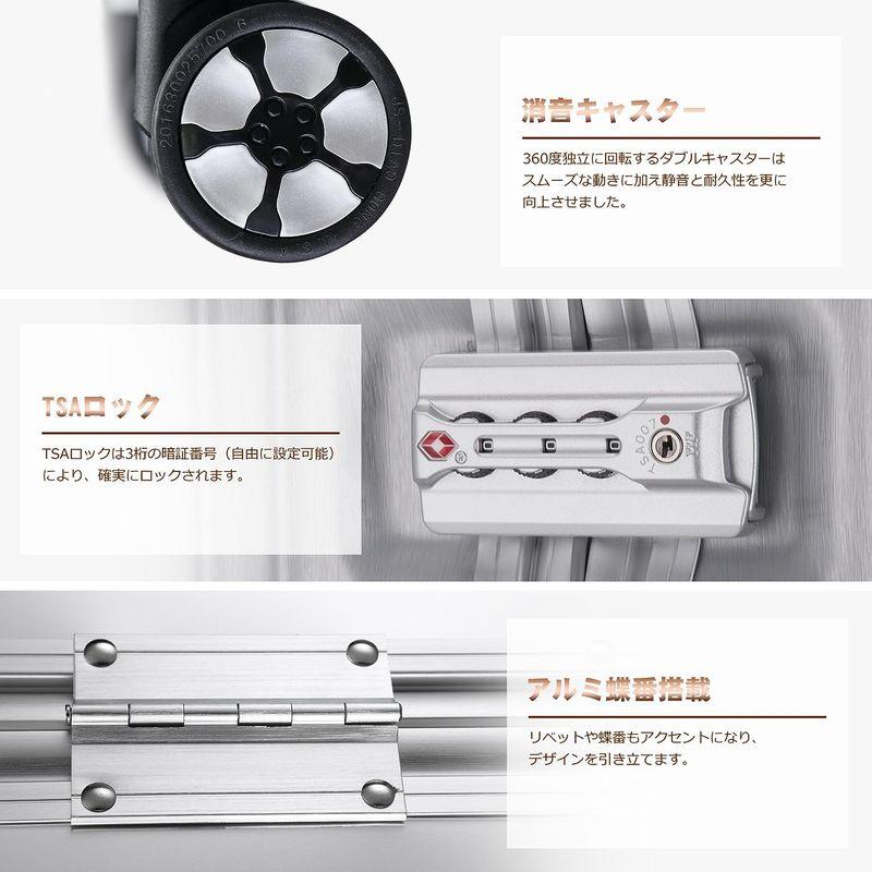 タビトラ スーツケース 小型 人気 キャリーバッグ TSAロック搭載 旅行用品 出張 超軽量 大容量 静音 8輪 アルミフレーム 安心一年サ 
