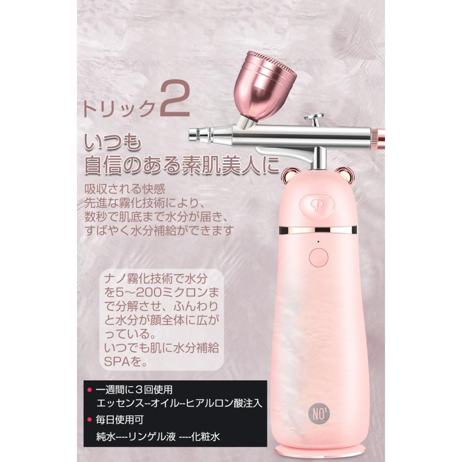フェイススチーマー 水酸素注入噴霧器 美顔器 保湿 潤い 吸収促進 奥