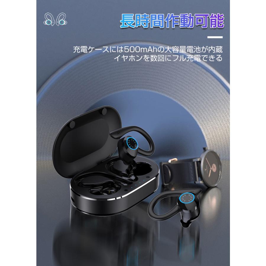 ANC完全ワイヤレスイヤホン Bluetooth5.2 耳掛け型 自動ペアリング