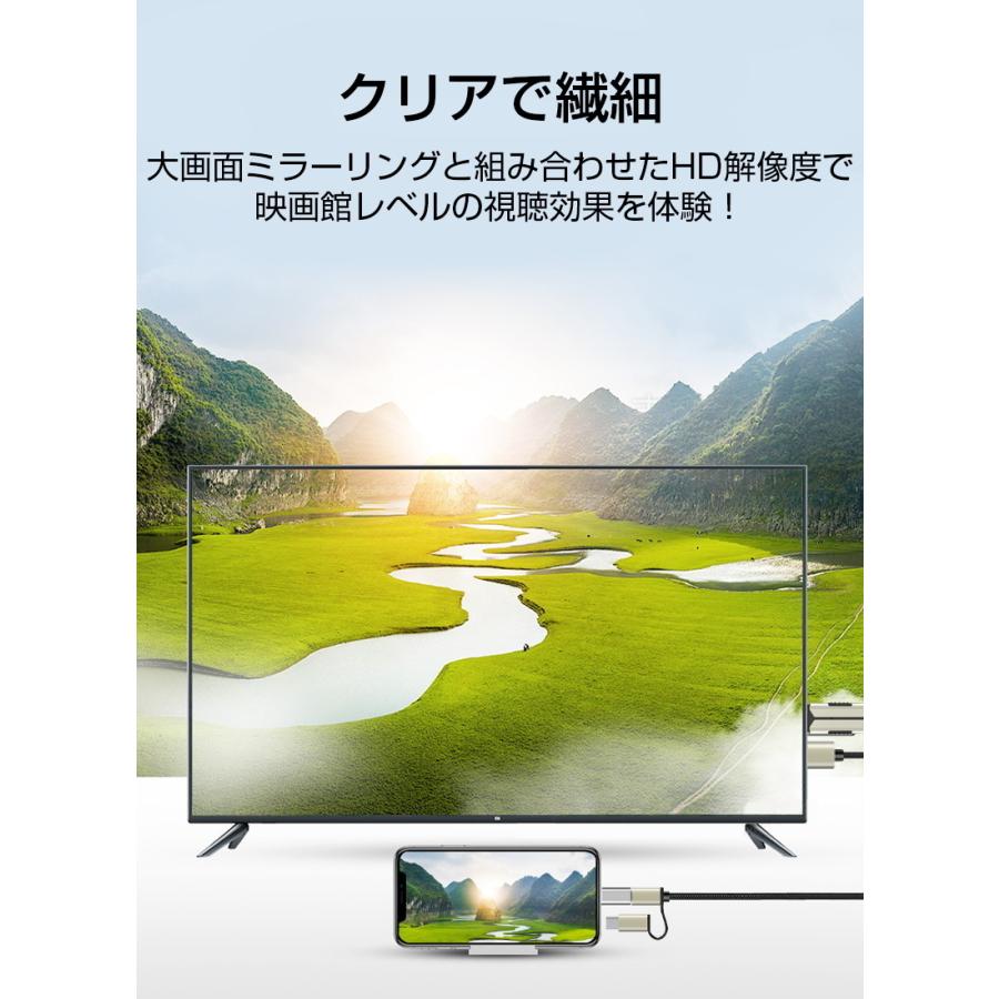 HDMIミラーリングケーブル ストリーミング端末 Micro/Type-C/Lightningコネクター付き HD画質 画音同期 おうち時間 遠隔授業【PL保険加入済み製品・安心】 |  | 11