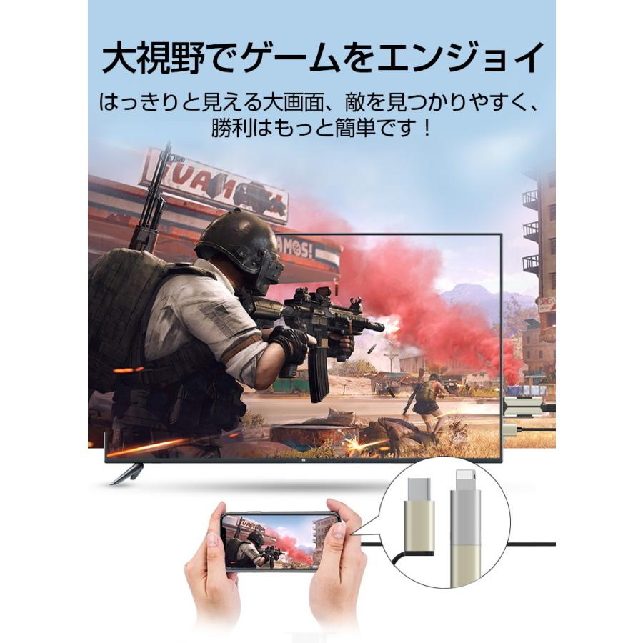 HDMIミラーリングケーブル ストリーミング端末 Micro/Type-C/Lightningコネクター付き HD画質 画音同期 おうち時間 遠隔授業【PL保険加入済み製品・安心】 |  | 12