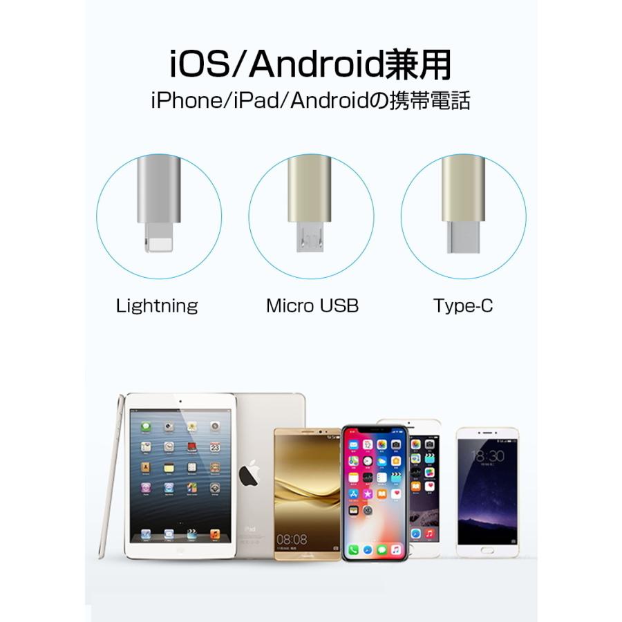 HDMIミラーリングケーブル ストリーミング端末 Micro/Type-C/Lightningコネクター付き HD画質 画音同期 おうち時間 遠隔授業【PL保険加入済み製品・安心】 |  | 02