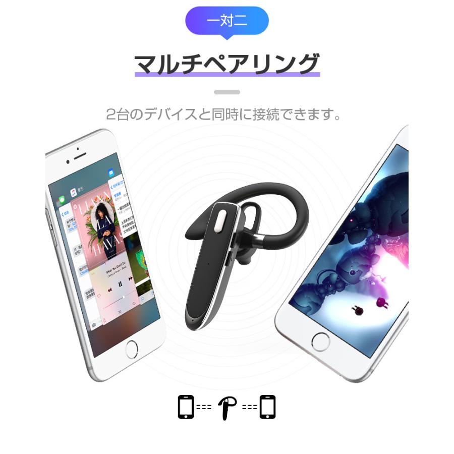 ワイヤレスイヤホン 人間工学設計 快適装着 Bluetooth5.3 マイク内蔵 幅広い互換性(iPhone & Android)  120mAh大容量バッテリー搭載 日本語取扱説明書付き｜slub-shop｜07