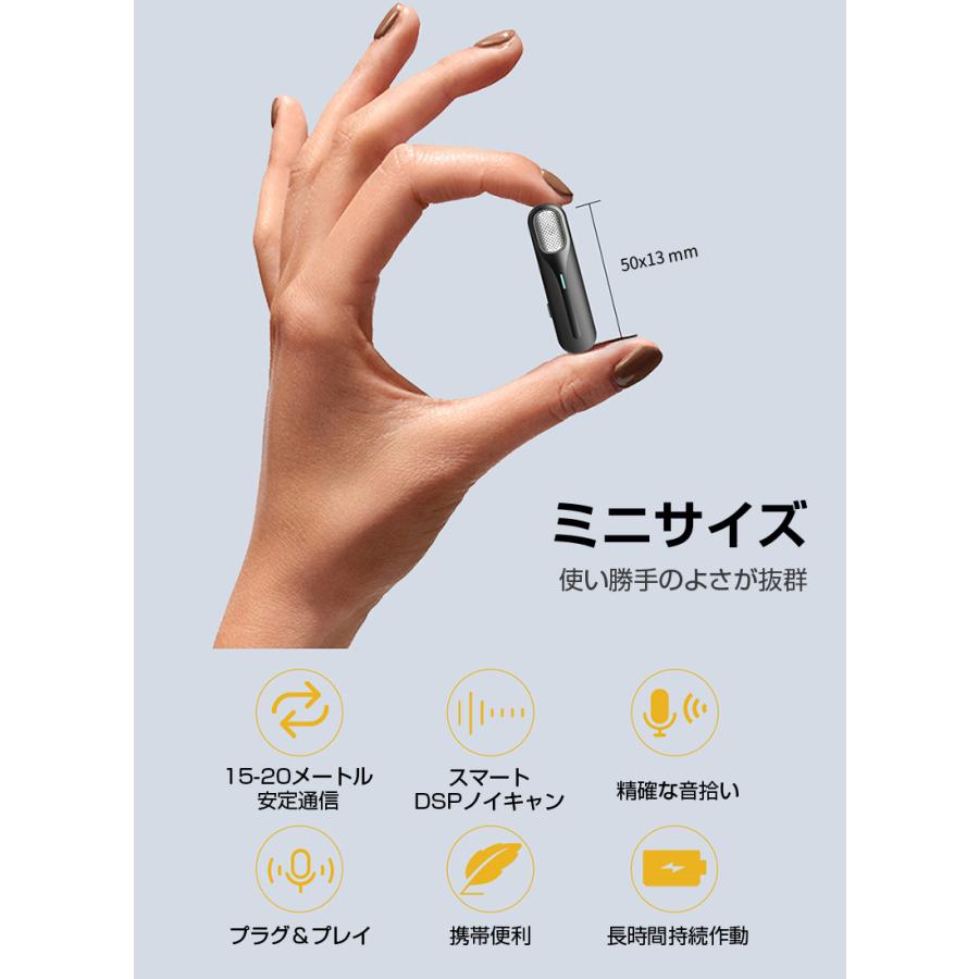ワイヤレスマイク iPhoneマイク 外付け ラべリア型マイクロホン ワイヤレスマイク iPhoneマイク 外付け ラべリア型マイクロホン