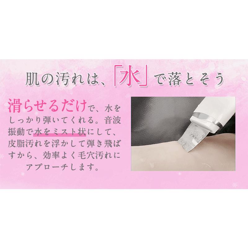 ウォーターピーリング 超音波 多機能 美顔器 毛穴洗浄 イオン