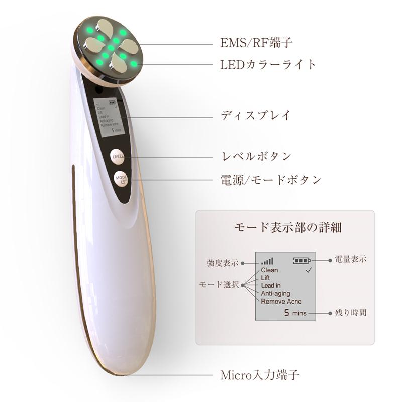 RF美顔器 高周波 ラジオ波 リフトアップ ほうれい線 ツヤ 引き締め EMS