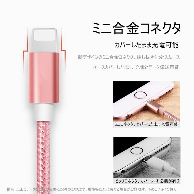 iPhoneケーブル 2m 急速充電ケーブル 充電器 データ転送ケーブル iPad