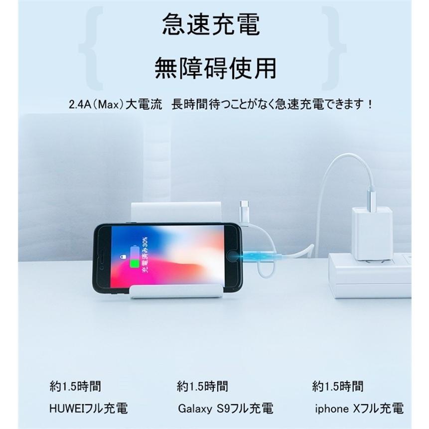 USB Type-Cケーブル iPhone15ケーブル USB Type-C 充電器 3in1 Android用 iPhoneケーブル micro USB Type-C用 急速充電ケーブル ナイロン モバイルバッテリー｜slub-shop｜07