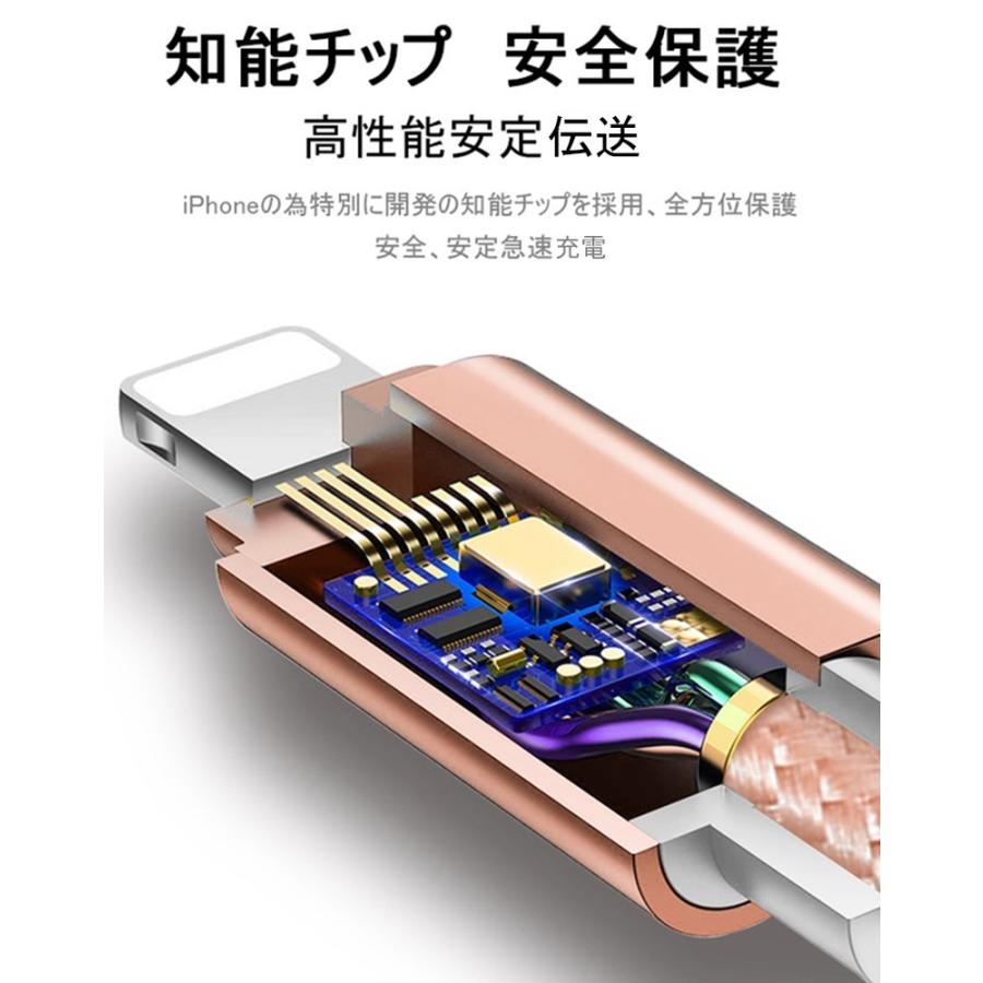 iPhoneケーブル micro USBケーブル 2in1 長さ 1 m 急速充電 充電器 データ転送ケーブル iPhone用 Android用 充電ケーブル マイクロUSB 合金ケーブル 多機種対応｜slub-shop｜15