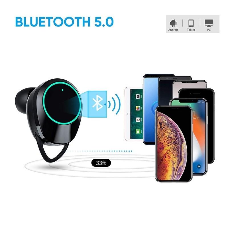 ワイヤレスイヤホン 5.0 Bluetootha IPX7防水 Hi-Fi 高音質 ノイズ