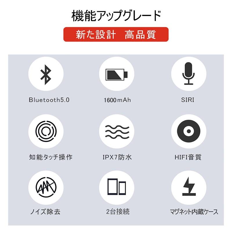 ワイヤレスイヤホン 5.0 Bluetooth5.0 IPX7防水 残電量表示 Hi ワイヤレスイヤホン 5.0 Bluetooth5.0 IPX7防水 残電量表示 Hi