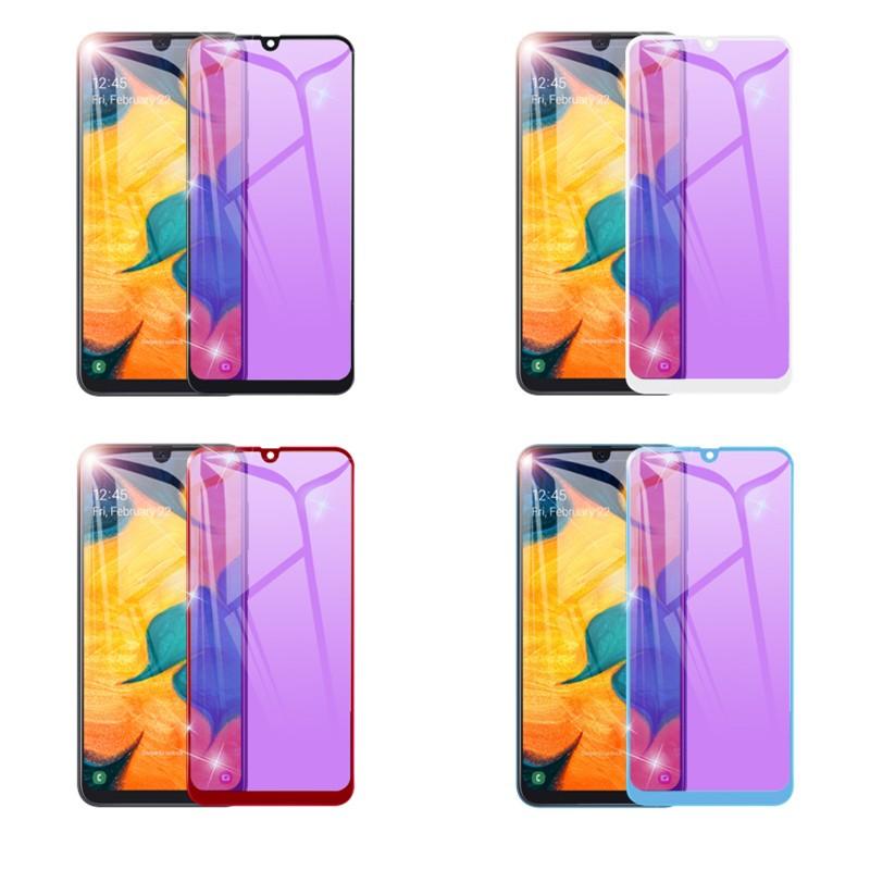 Galaxy A30 ガラスフィルム 全面保護ガラスフィルム au SCV43 ブルー