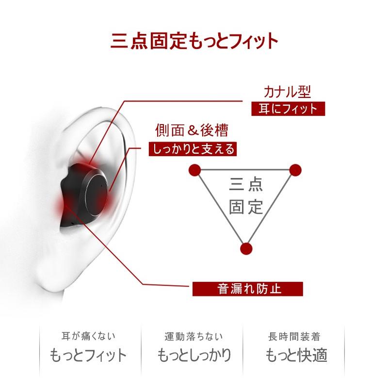 ワイヤレスイヤホン Bluetooth 5.0 日本語音声通知 Hi-Fi高音質 ワイヤレスヘッドセット ステレオサウンド IPX7防水 両耳 左右分離型 3500mAh大容量｜slub-shop｜14