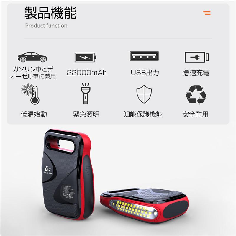 ジャンプスターター 200mah大容量 10aピーク電流 全てのガソリン車 8 0lディーゼル車対応12v車用エンジンスターター 車緊急始動 Pse認証済み Slub 903 Slub ショップ 通販 Yahoo ショッピング