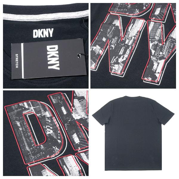 DKNY【アイコニックなManhattanのビル群ロゴ】半袖 Tシャツ【ブラック 黒】新品 ダナキャラン ニューヨーク メンズ Calvin Klein Armani Exchange