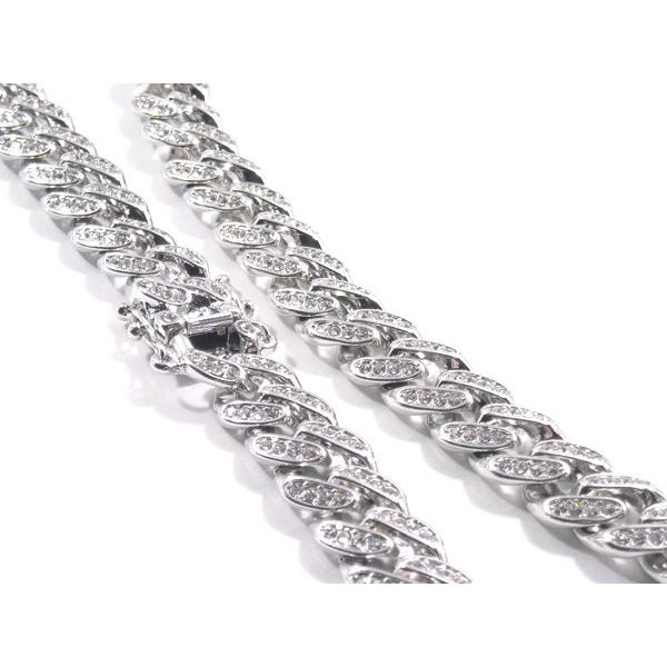 銀メッキ【幅12mm☆ショートタイプ☆びっちりジルコニアを埋め込み 