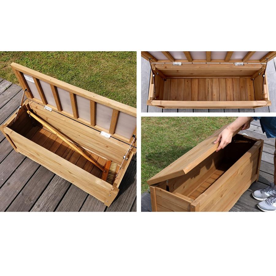 ベンチ 収納 木製 ボックス収納 ボックスベンチ おしゃれ 室外