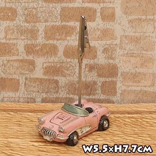 カードスタンド メモクリップ オープンカー レトロ メモスタンド 卓上