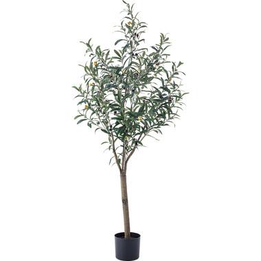 フェイクグリーン オリーブ 大型 人工観葉植物 造花 おしゃれ 鉢植え 大きい インテリア 玄関 風水 ASの画像
