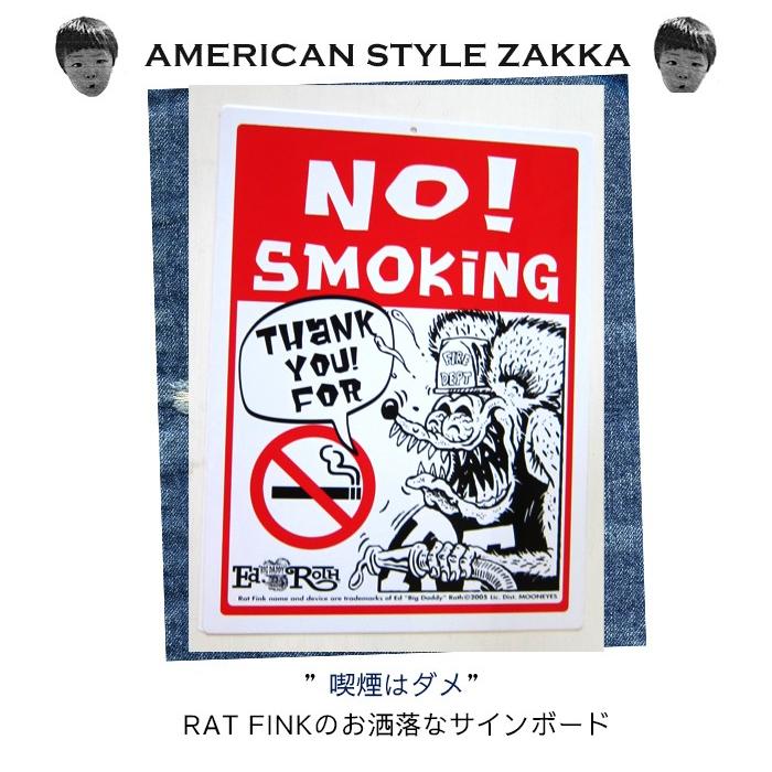 Rat Fink(ラットフィンク)  禁煙サインボード NO! SMOKING｜smack-zakka｜02