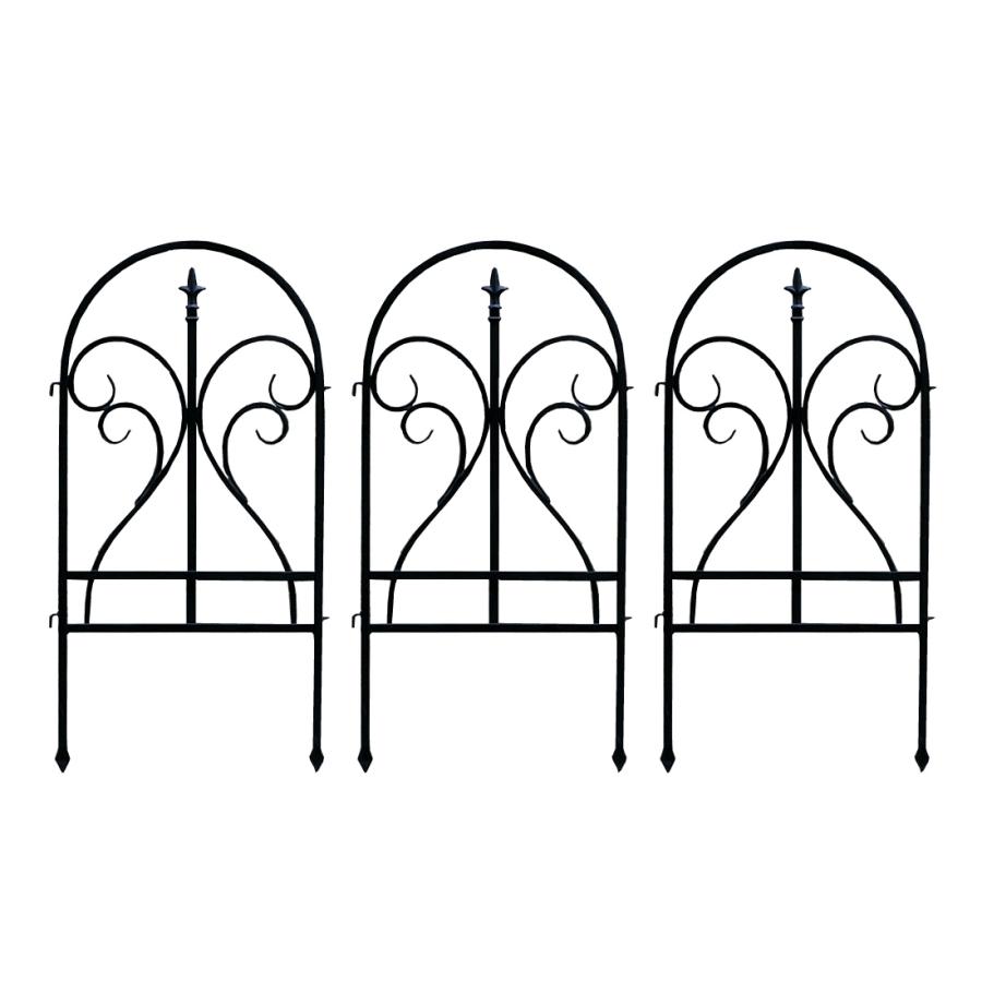 アイアン　フェンス3枚 フェンス 3枚組 アイアンフェンス 花壇フェンス 柵 園芸 ガーデン