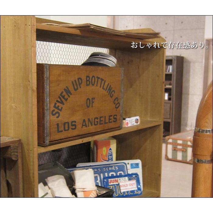 収納ウッドボックス 木製 アンティーク ヴィンテージ レトロ インテリア VINTAGE LIKE 7UP WOOD BOX / ウッドボックス / M , L /