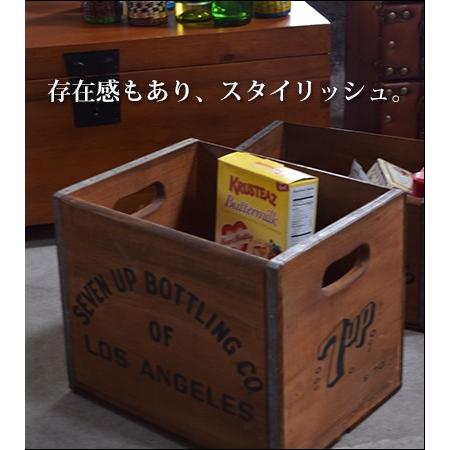 ウッドボックス L 木製 収納ボックス アンティーク木箱 AS : smack
