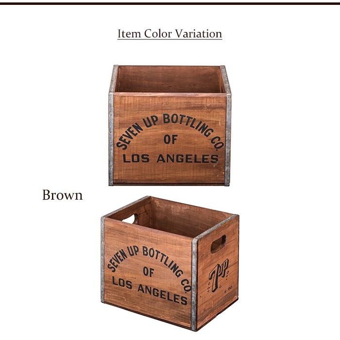 ウッドボックス (L) 木製 収納ボックス アンティーク木箱 AS : smack