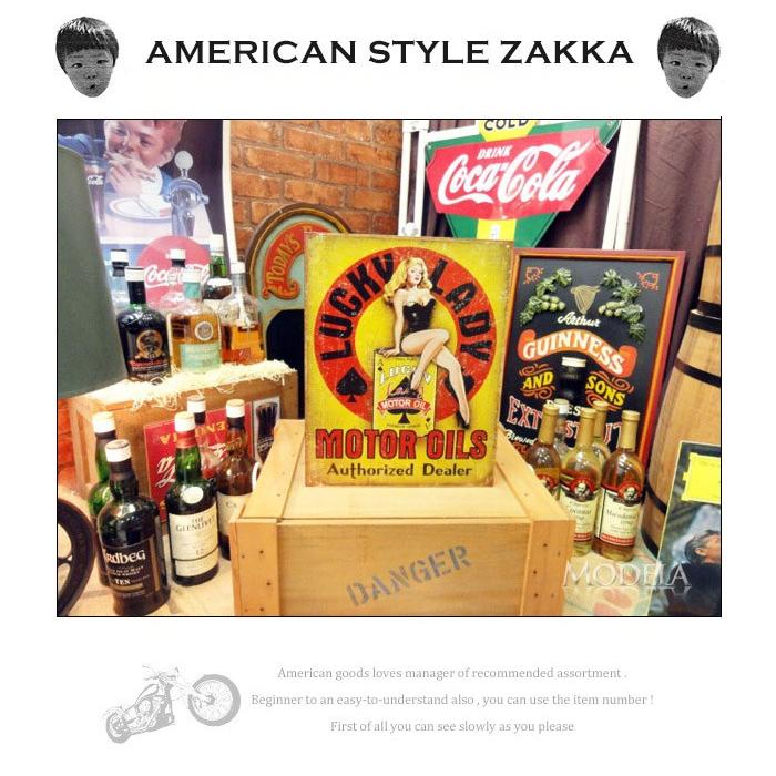 LADY様ご連絡用〖ブリキ看板〗 ブリキ看板 サインプレート LUCKY LADY レトロ おしゃれ 壁飾り