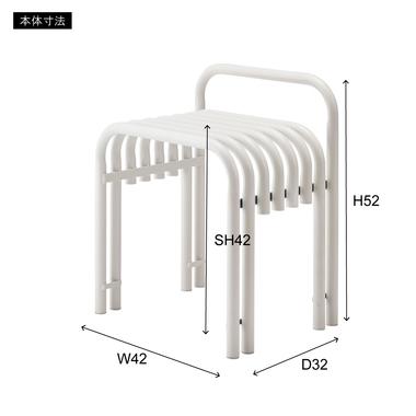 スツール パイプチェア 椅子 イス 腰掛け チェア 座面高42cm 個性的 防錆性 丈夫 サイドテーブル 玄関スツール 花台 ディスプレイ ナイトテーブル モダン AS｜smack-zakka｜14