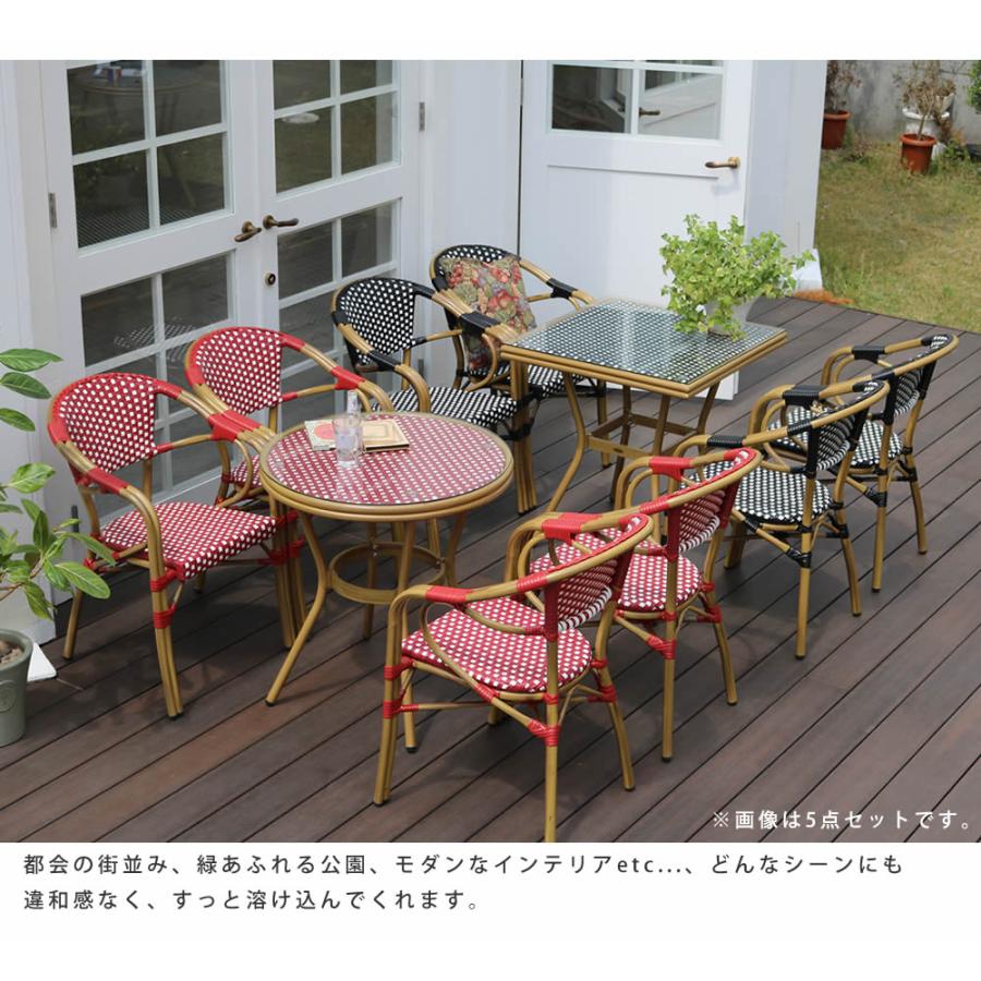 テーブル チェア 3点セット ガーデンテーブル ガーデンチェア おしゃれ 室外 北欧 テーブルセット｜smack-zakka｜12