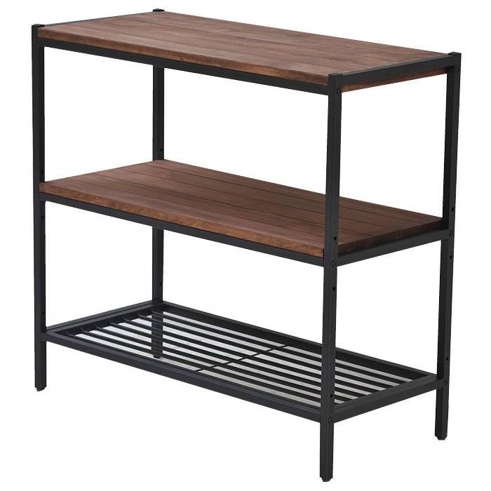 3段 棚 オープンシェルフ 木製 物置 おしゃれ3段 本棚 オープンラック